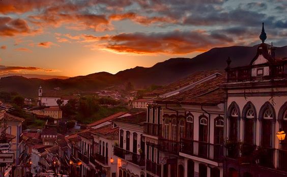 O por do Sol onde fica Ouro Preto